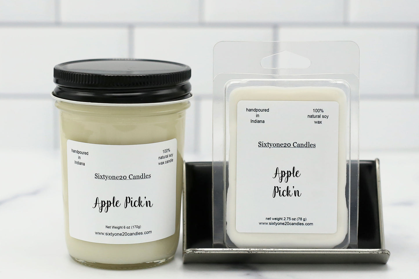 Apple Pick'n 100% soy wax candle and melt