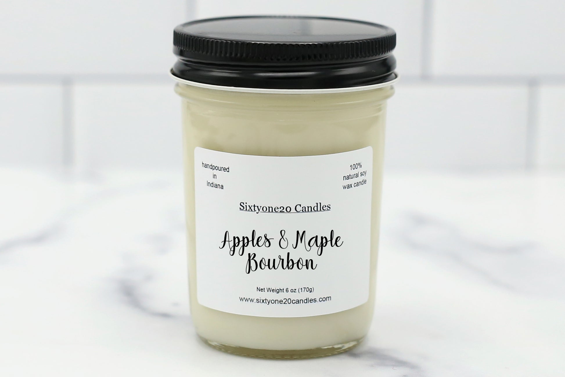 Apples & Maple Bourbon 100% soy wax candle